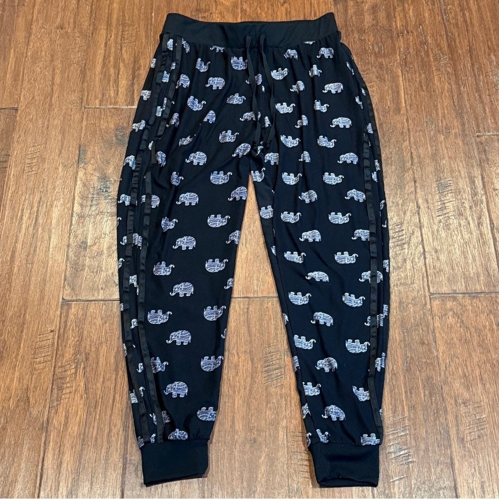 Large HOT GAL Elephant Print Sweatpants - Used in Good Condition